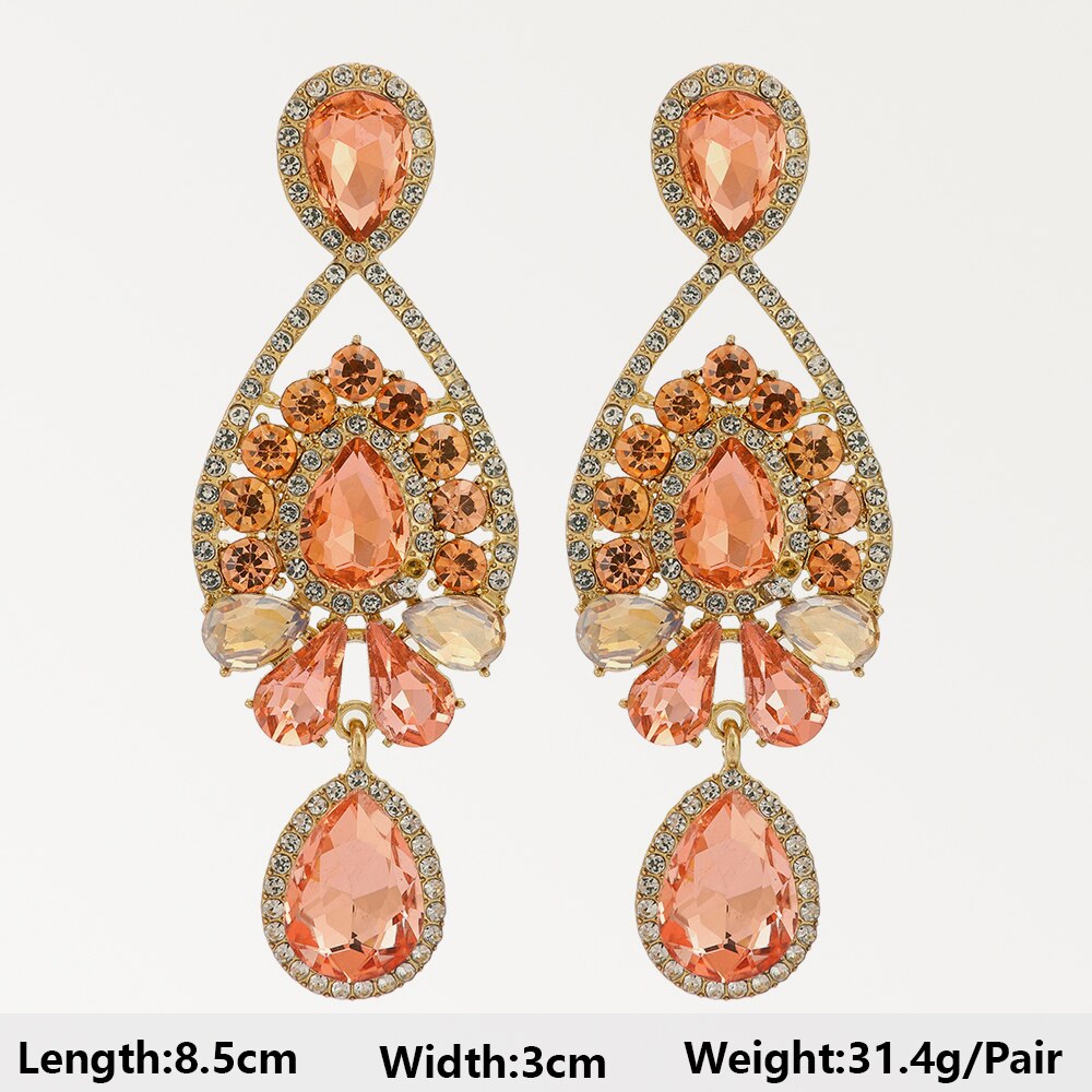 Romantic Fashion Pink Series Set Dangle Earrings For Women