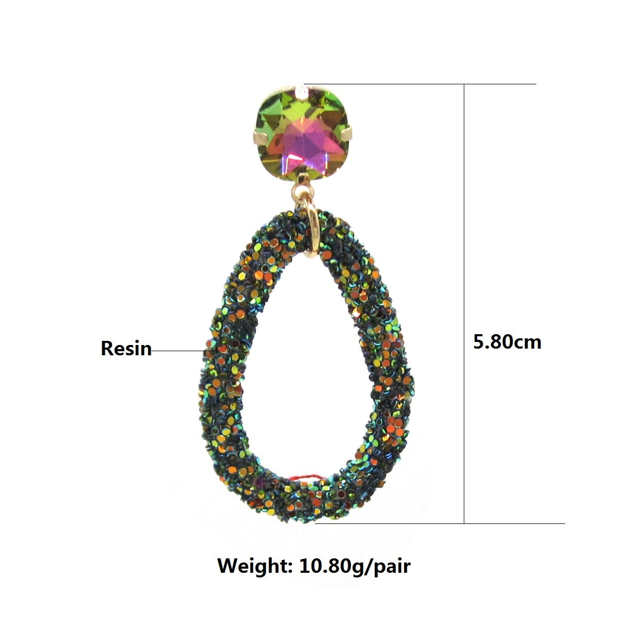 Fashion Multicolor Pendant Resin Earrings For Woman Classic Glamour Trend Jewelry