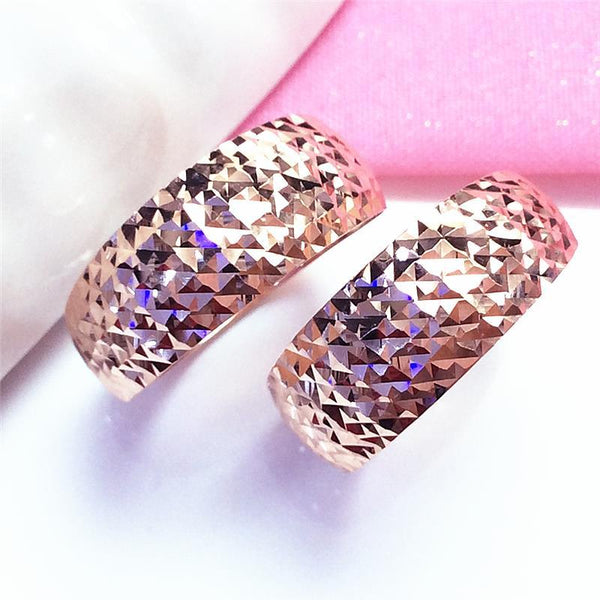 585 Purple Gold Classic 14K rose gold gypsophila rings for women