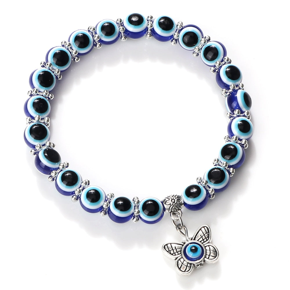 Classical Owl With Turkish Lucky Evil Eye Bracelets For Women Men