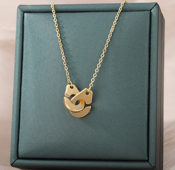 Simple Lock Pendant Necklace For Women