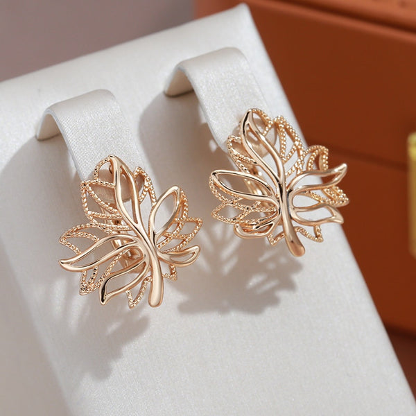 Korean Glossy Hollow Clip Earrings