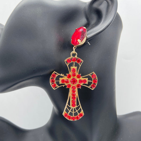 Newest Fashion Cross Pendant Drop Dangle Earrings