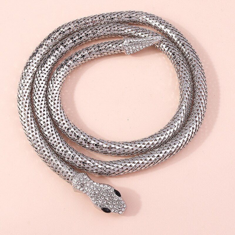 Trend Punk Snake Shaped Necklace for Women