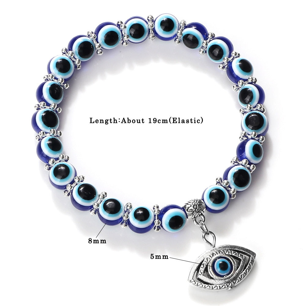 Classical Owl With Turkish Lucky Evil Eye Bracelets For Women Men