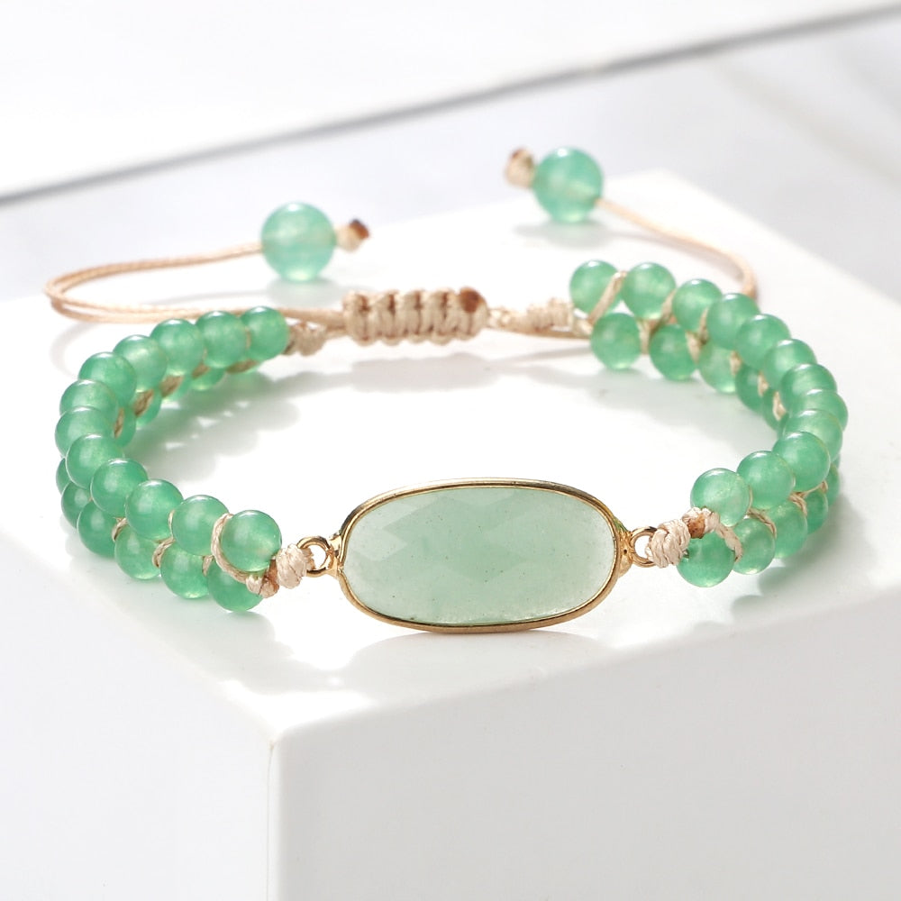 Bohemian Natural Gem Stone Bracelets For Women