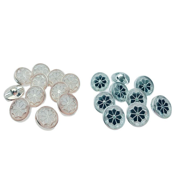 50/100pcs 12mm Round Dripping Oil Shank Plating Buttons  DIY  Accessories Shirt Buttons