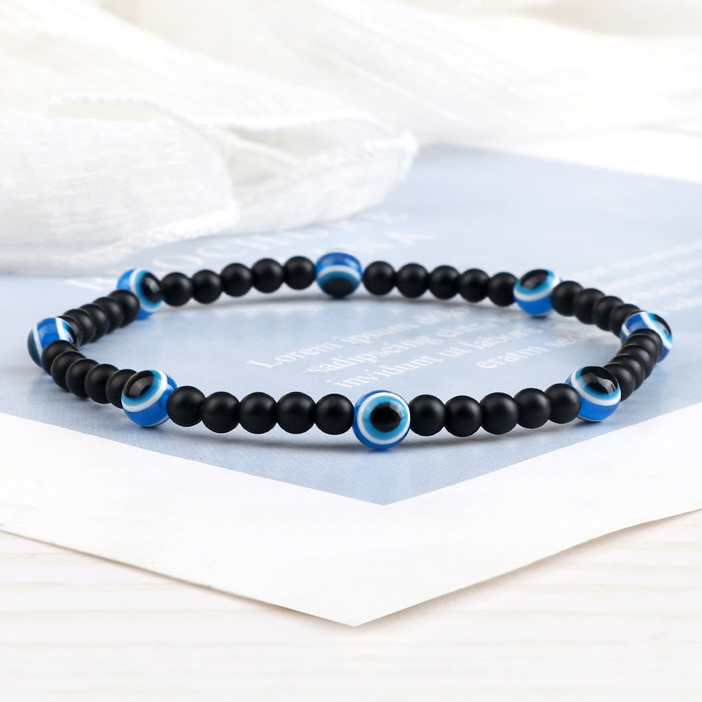 Charm 4mm Mini Natural Stone Beads Bracelets Women Men