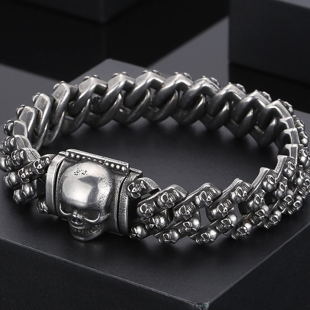 Steampunk Skeleton Man Bracelet Men's