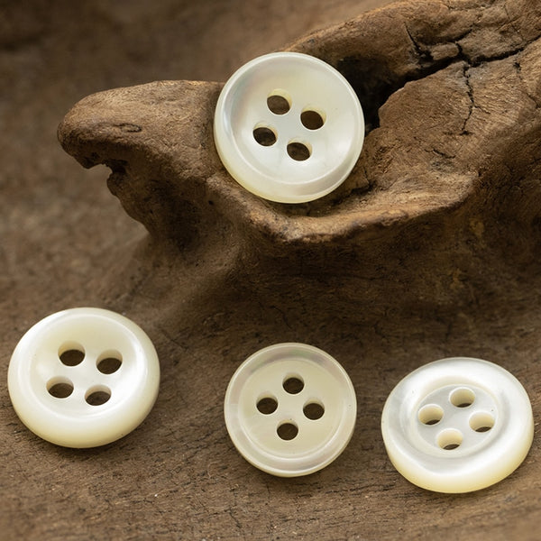 5pcs 2.65mm Thickness Trocas Shell Button in 4 Styles Natural Material Buttons