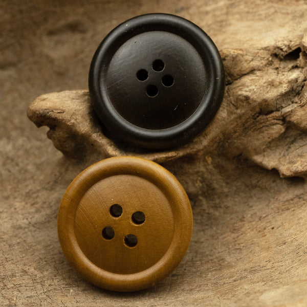 Brown Large Wood Buttons Natural Material Sewing Accessories