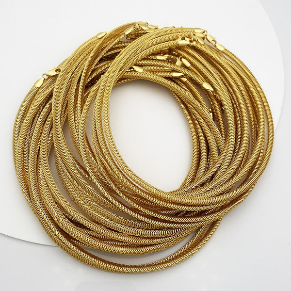 Gold Color women Necklaces Snake Bone Chains Gifts