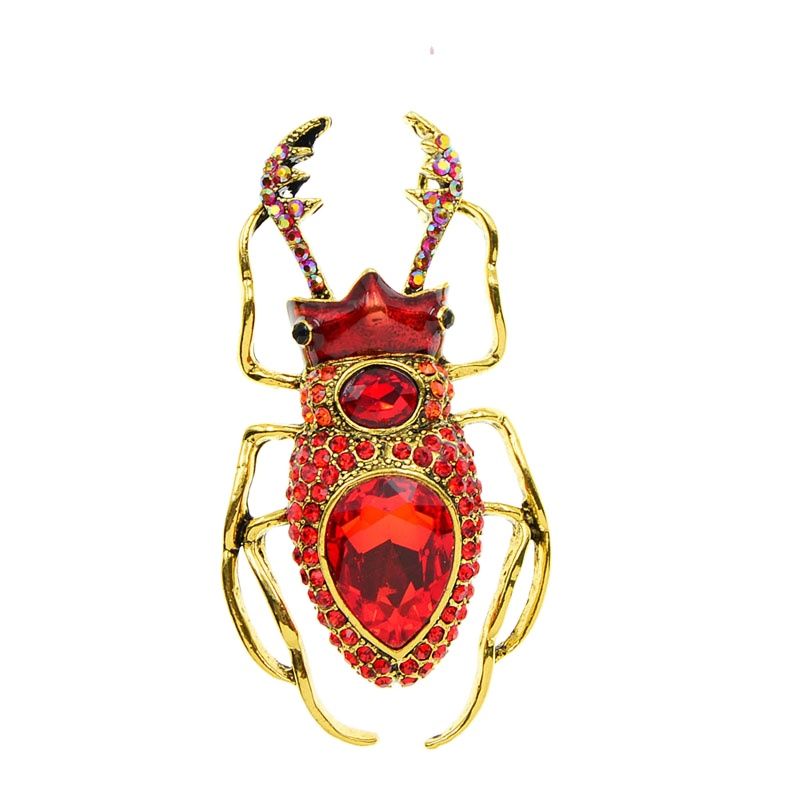 Crystal Large Beetle Brooches For Women