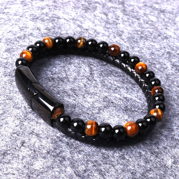 Casual Handmade Creative Design Beaded Multilayer Leather Bracelet