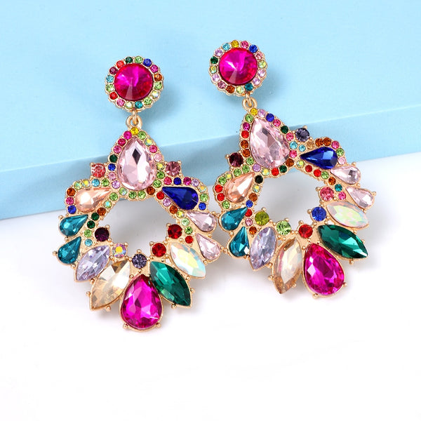 New Classic Luxury Crystal Earrings For Women