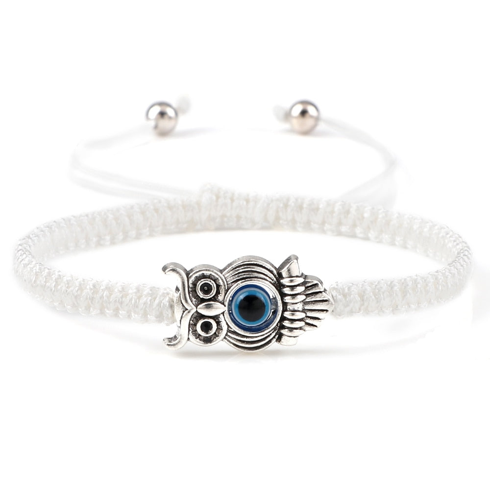 Owl Animal Pendant Braided Bracelets