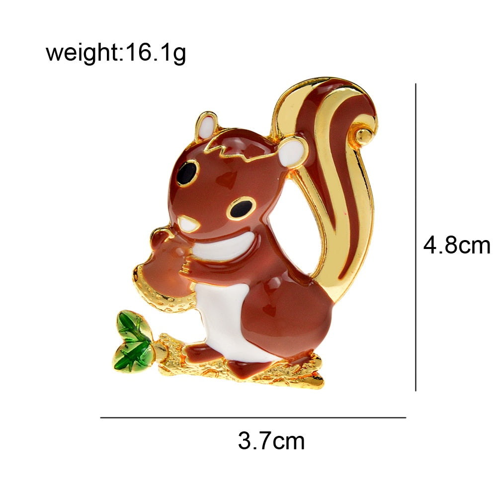 Squirrel Brooch