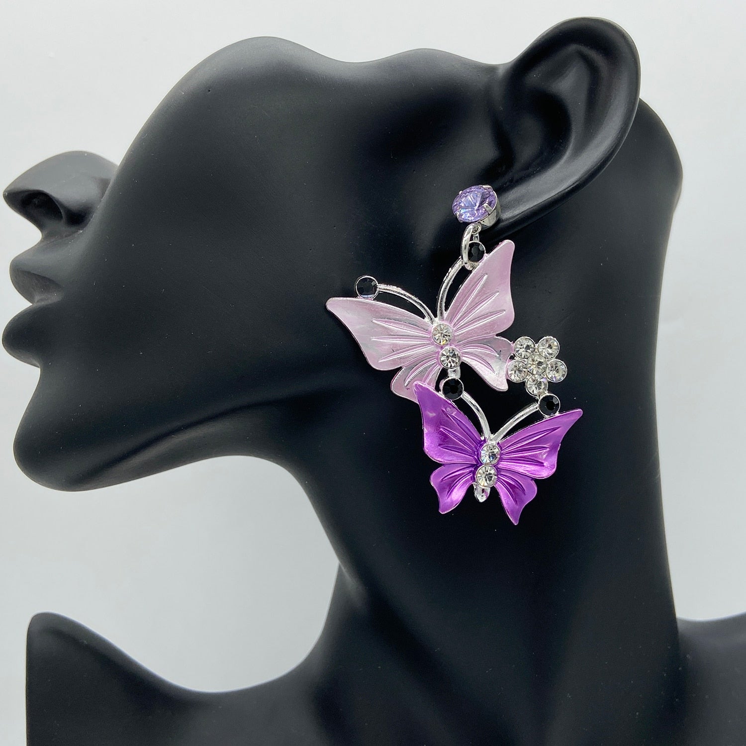 Beautiful Colorful Butterfly Drop Earrings for Women Pendant Dangle Earring