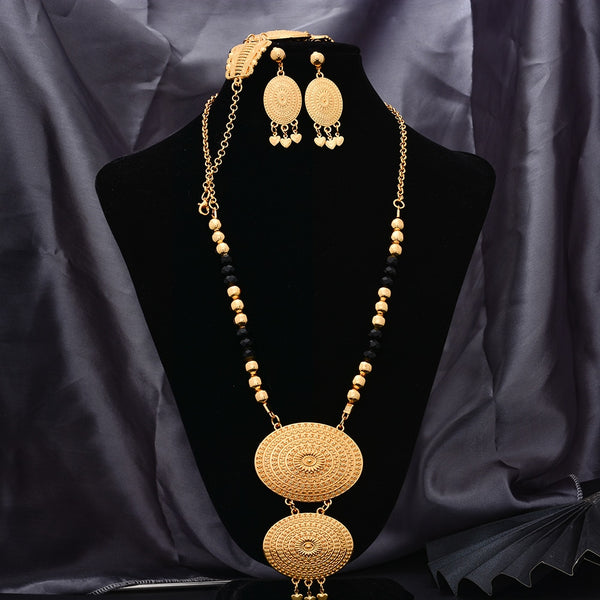 Ethiopian Jewelry Set Dubai Gold Color Jewelry Sets African Flower Jewelry Set