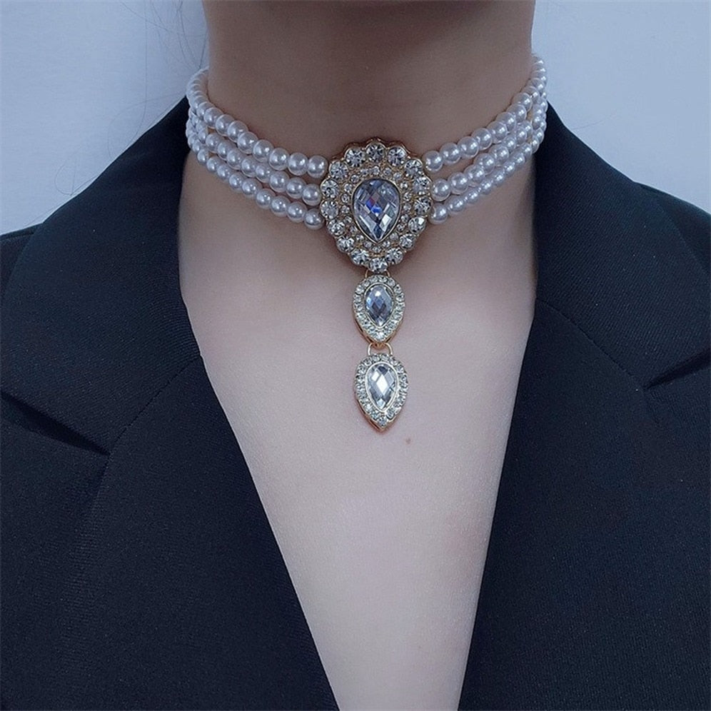 Fashion Multilayer Pearl Necklace for Women