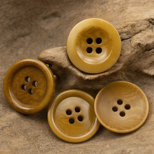 5pcs Ginger Fruit Buttons for Jacket Blazer Coat Khaki Eco Buttons