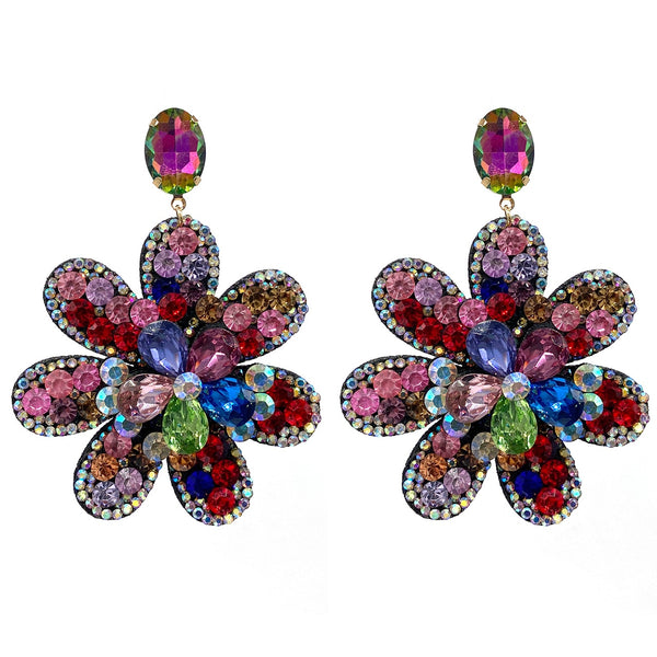 Statement Big Drop Boho Rhinestone Earrings for Women