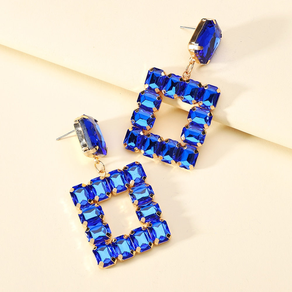 New Square Big Dangle Earrings For Women