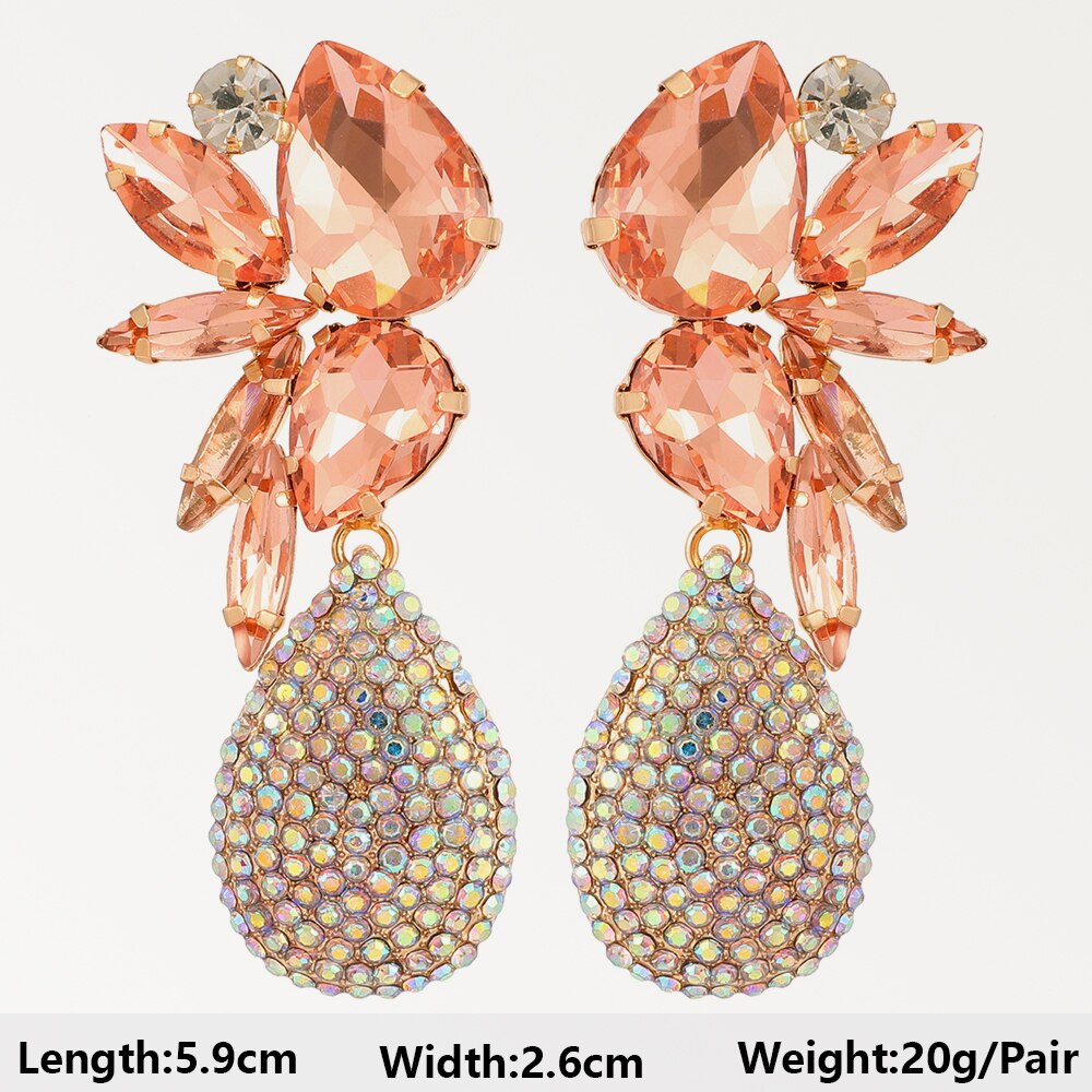 Romantic Fashion Pink Series Set Dangle Earrings For Women