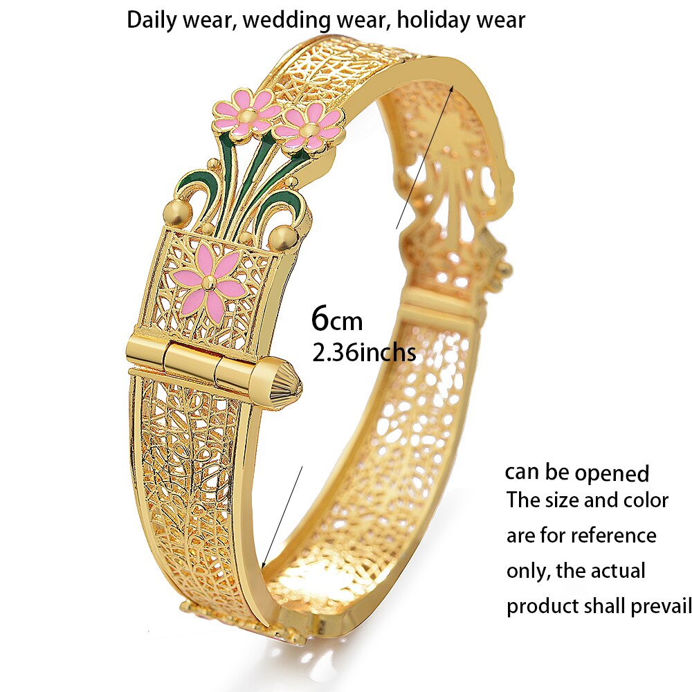 Dubai Gold Color Bangles For Women Girls Dubai Wedding Africa Bridal Bangles