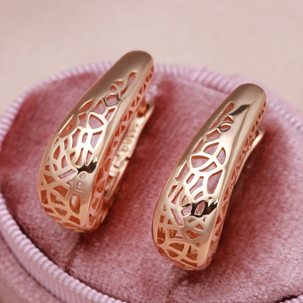 585 Rose Gold U Clip Earrings Women