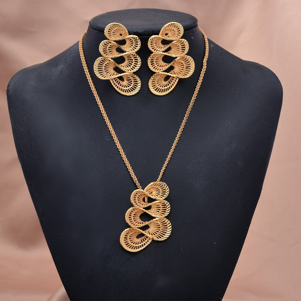 Ethiopian Dubai jewelry sets for Women Girl Flower Habesha Earring Ring