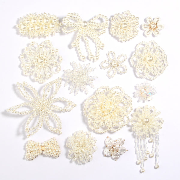 Luxury Flatback Rhinestone Buttons for Clothes Decorative Flower Beaded