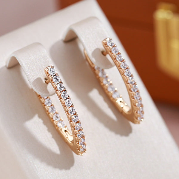 Classic V Shaped Drop Earrings for Women