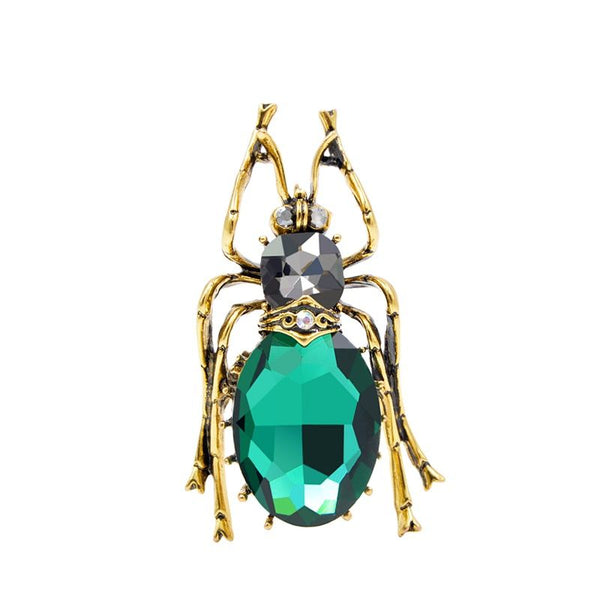 2 Colors Choose Glass Big Bugs Brooches for Women