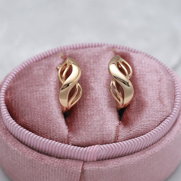 Minimalist Texture Geometric Girl's Hoop Earrings