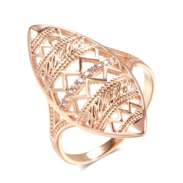 Luxury 585 Rose Gold Ring for Women