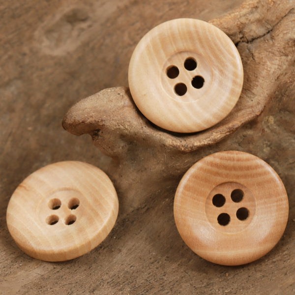 10pcs Wide Rim Wood ButtonsFor Clothing  Additive-free Sewing Accessories DIY