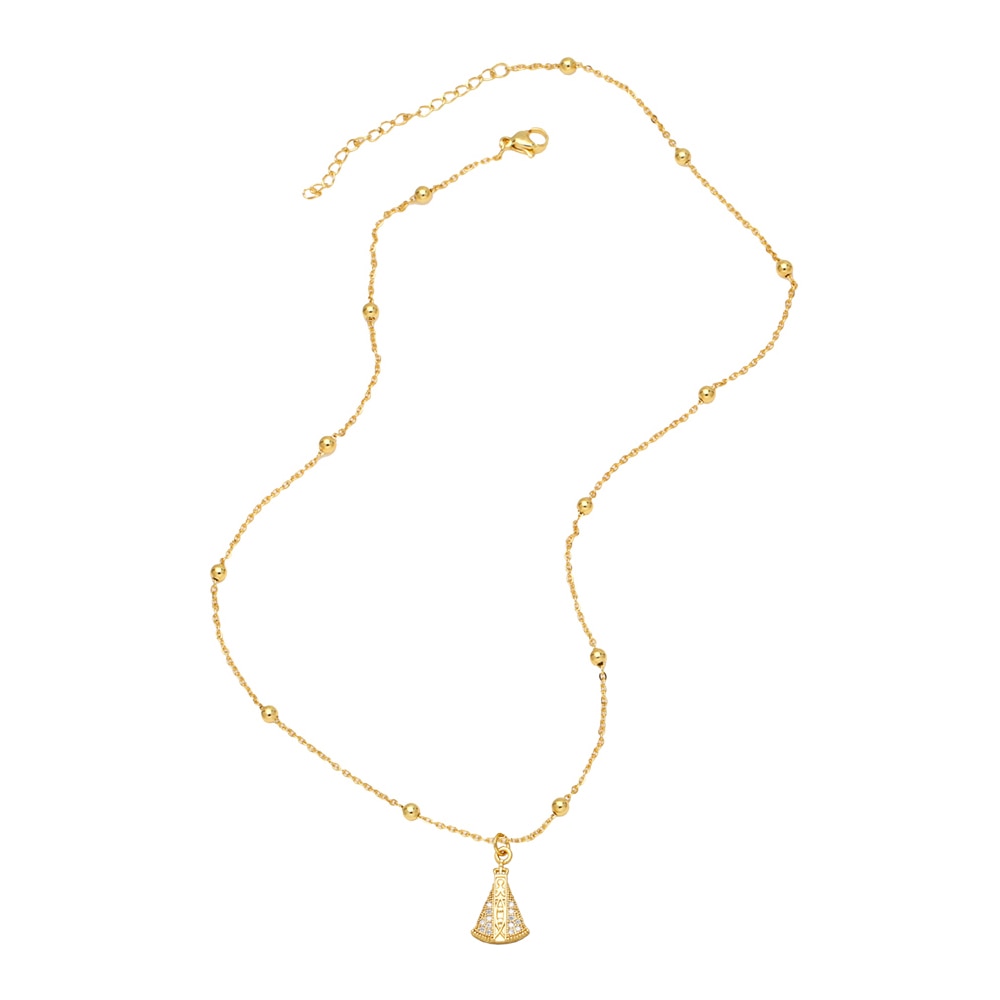 Mini Gold Plated Brazil Virgin Mary Necklaces for Women