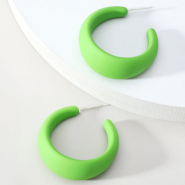 Fashion Acrylic Circle Hoop Statement Earrings For Women