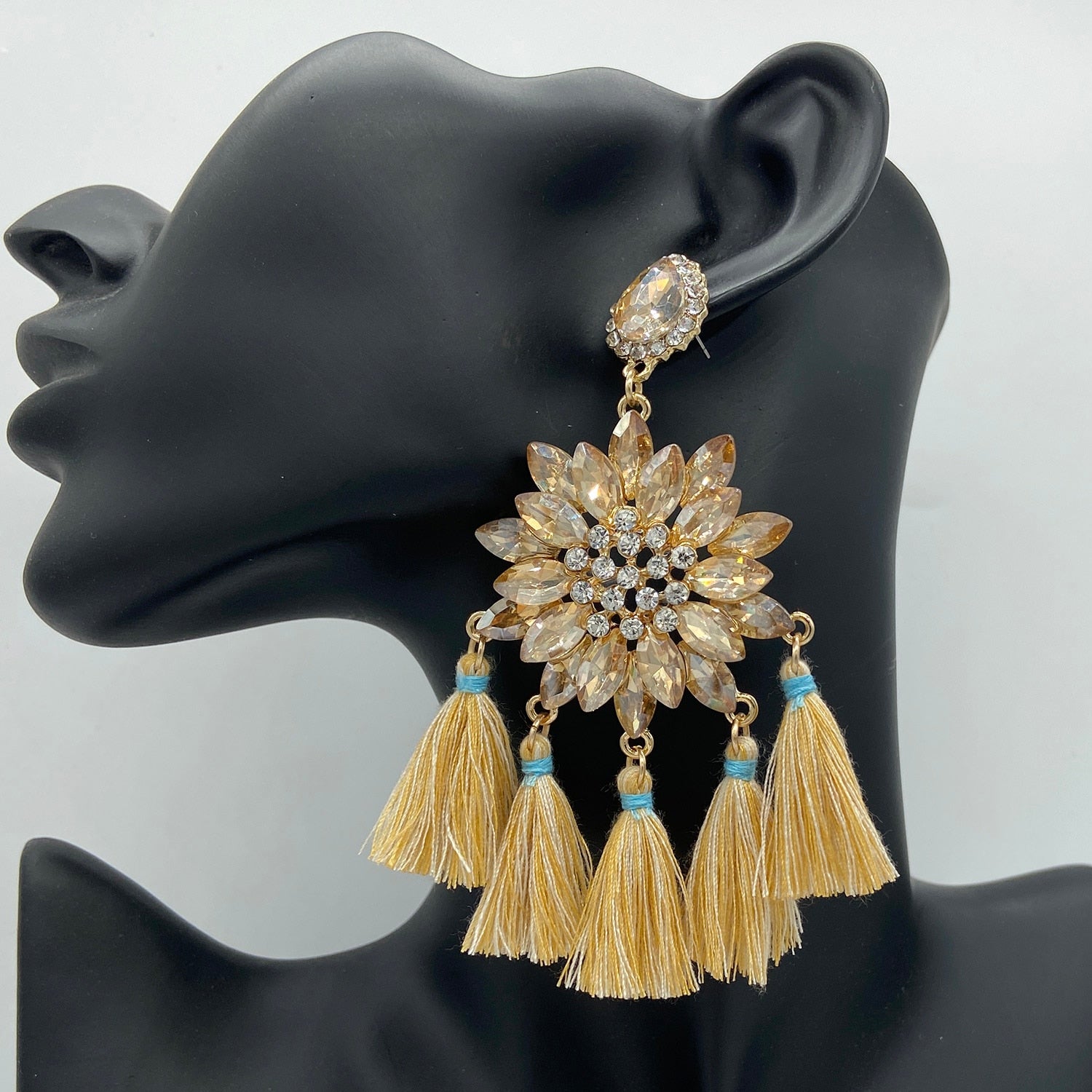 High Quality Crystal Tassel Earrings For Women Boho Oorbellen Trend Ladies Drop Earrings