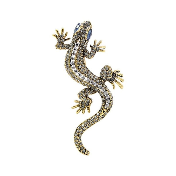 2 Colors Available Rhinestone Lizard Brooches