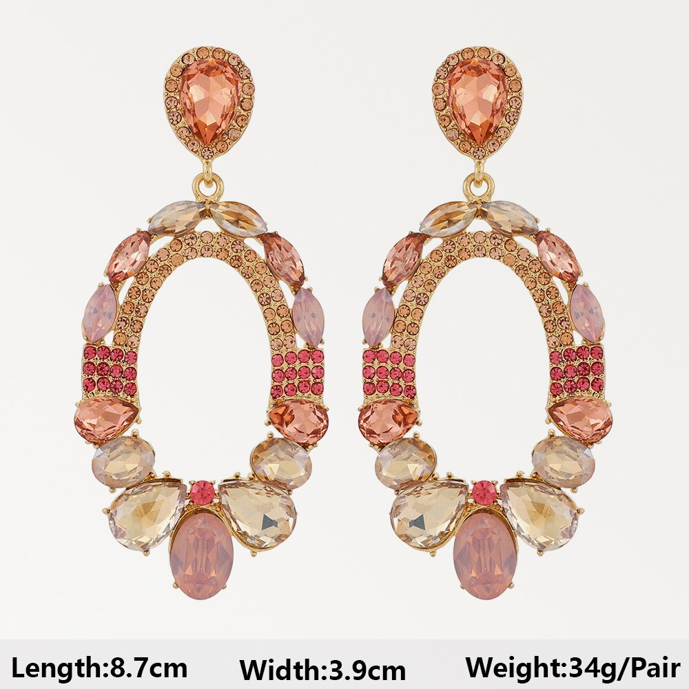 Romantic Fashion Pink Series Set Dangle Earrings For Women