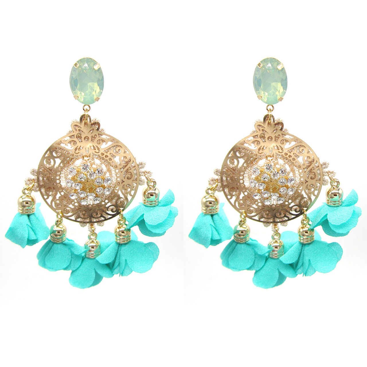 Statement Big Earrings for Women Boho Flower Dangle Earring