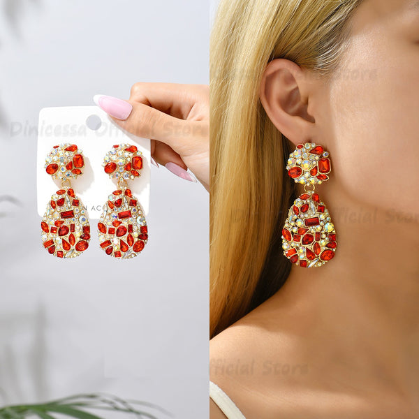 Vintage Teardrop Big Dangle Drop Earrings For Women