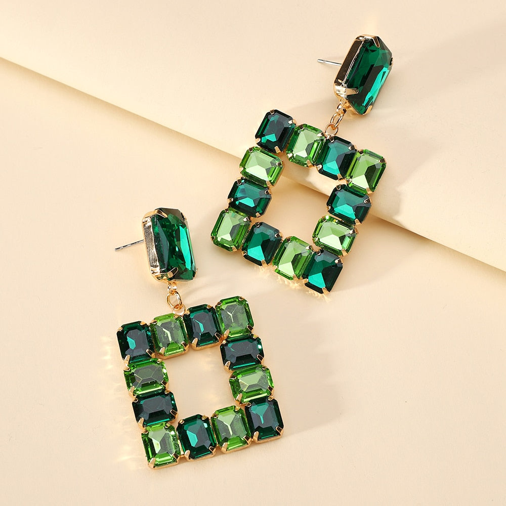 New Square Big Dangle Earrings For Women