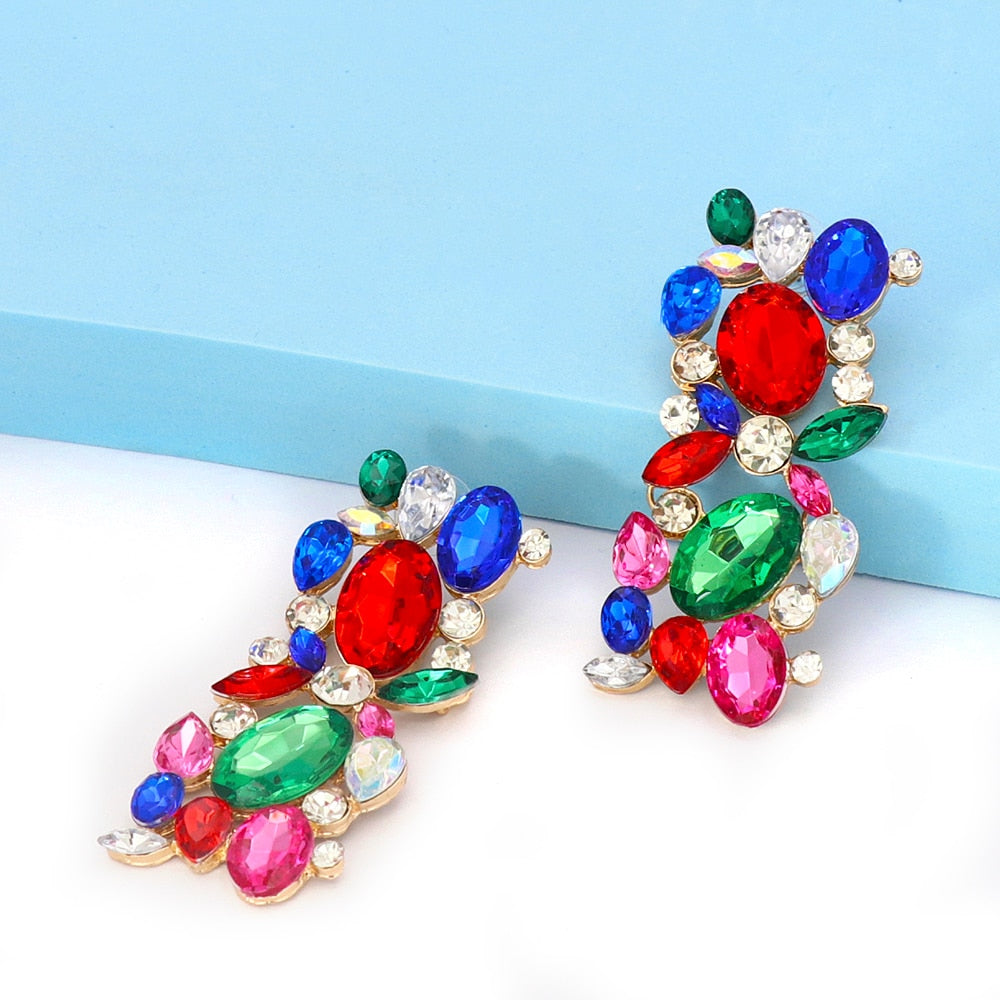 New Multicolour Big Exaggerated Drop Earrings For Women