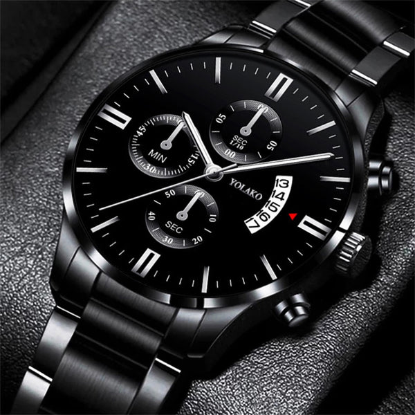 Fashion Mens Sports Watches Luxury Men Stainless Steel Quartz Wrist Watch