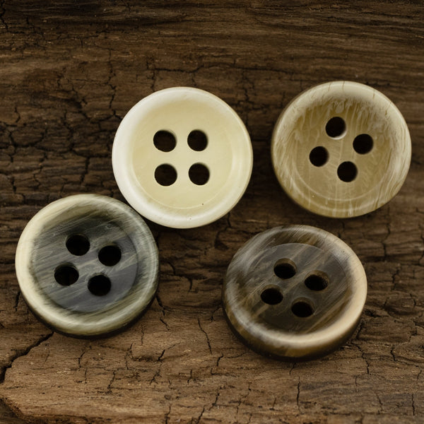 11pcs 10mm/11.5mm Wood Texture Resin Shirt Buttons