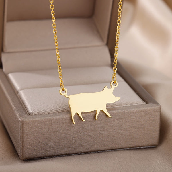 Simple Dog Pendant Necklaces For Women