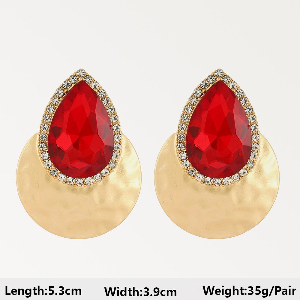 Red Dangle Drop Earrings For Women